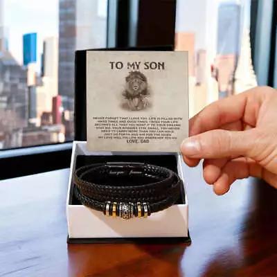 To My Son Bracelet Gift For Son Love You Forever Bracelet For Son Gifts From Dad • $45.10