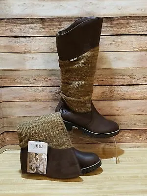 Muk Luks Women's Kailee Tall Boots 8 Brown Medium • $59.99