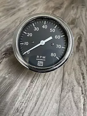 Vintage Stewart Warner 8000 RPM Tachometer Gauge SCTA Hotrod Dash Panel Tach • $295