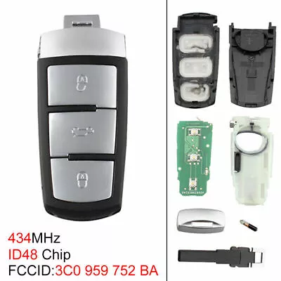 For VW For Passat B6 3C B7 Magotan 434MHz Smart Remote Key 3 Button 3C0959752BA • $16.56