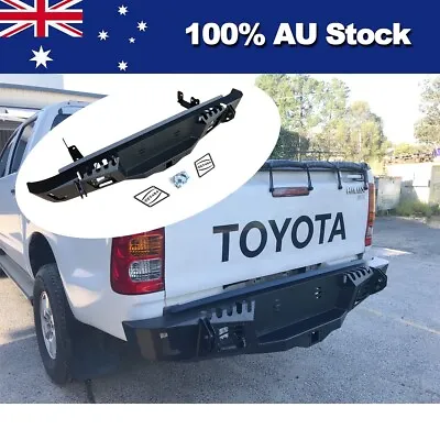 Rear Steel Bar Bumper Step Protection Tow For Toyota Hilux N80 2015-2023 4WD • $549.95