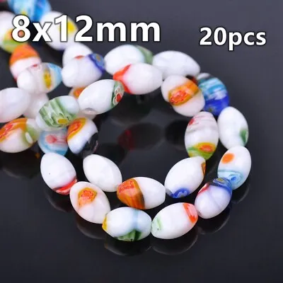 Mixed Millefiori Lampwork Glass Lot Shapes Loose Beads For Jewelry Making • $3.95