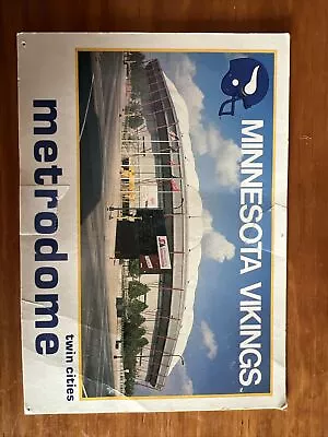 Minnesota Vikings Metro Dome Postcard 2746. Winston Cigarettes Sign • $12