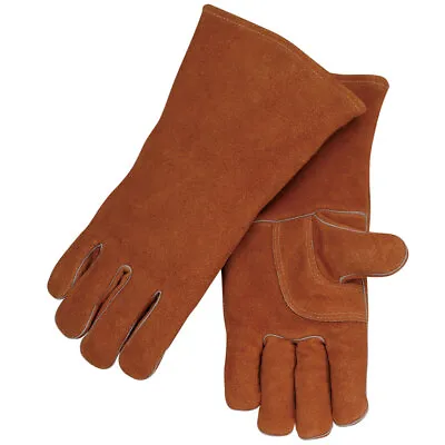 $18 • Buy Black Stallion 115 Brown Value Split Cowhide Stick Welding Gloves Large