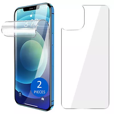 2 Pack Soft PET Film Screen Protector Guard For Apple IPhone 14 Front And Back • $8.99