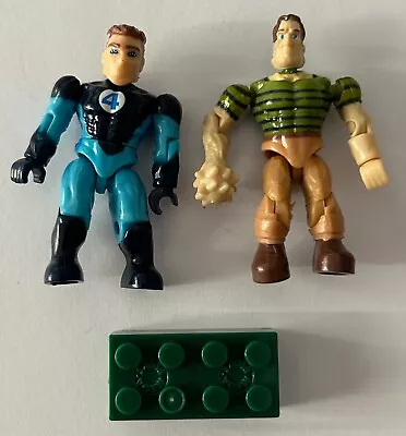 Hasbro Marvel Mega Bloks 2  Figures - MR FANTASTIC & SANDMAN Series 3 • $9.78