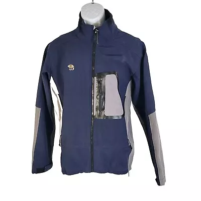 Mountain Hardwear Mens Gore Windstopper Fleece Jacket Size M Blue Softshell • $38.04