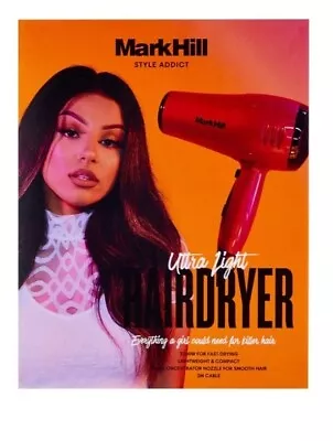 Mark Hill Style Addict Ultra Light Hairdryer 2200W - 2m Cable - New In Box  • £19.99