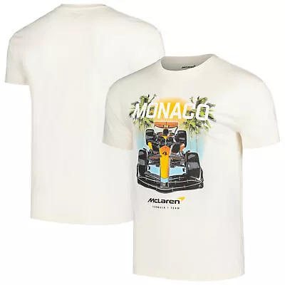 Men's Natural McLaren F1 Team 2024 Monaco Grand Prix All Speed T-Shirt • $39.99