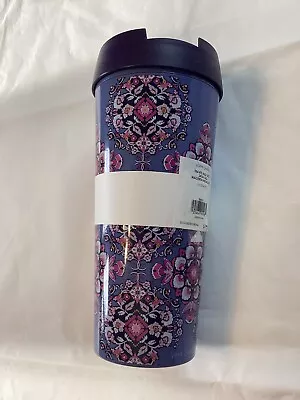 VERA BRADLEY  Factory Style Travel Mug Floral Purple Pink  • $20