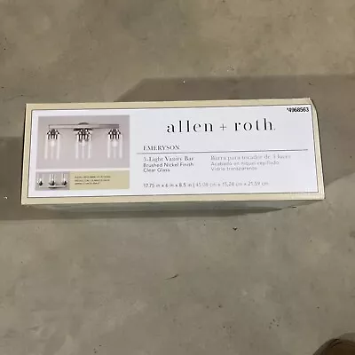 Allen & Roth 3-Light Vanity Bar - Brushed Nickel • $37