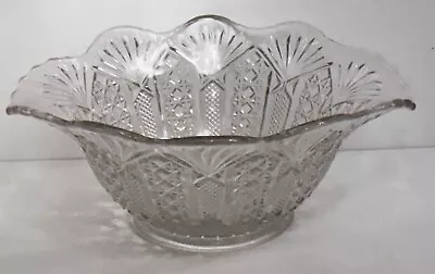 Early 1900 US GLASS Co. ~ Panama Viking Pattern 6  Mayonnaise SERVING BOWL  #24 • $19.95