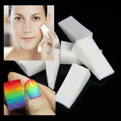 Makeup Cosmetic Triangle Wedge Sponge Foundation Nail Polish DIY Gradient UK • £2.98