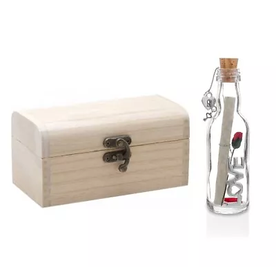 £13.29 • Buy 1st First Paper Wedding Anniversary Gift | Message In A Bottle With Chest