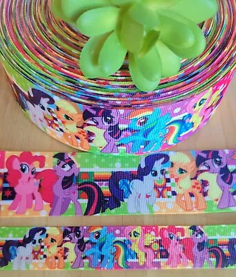 7/8 & 1.5  (1 YD) My Little Pony Grosgrain Ribbon Horse Pony Hair Bow Craft  • $1.40
