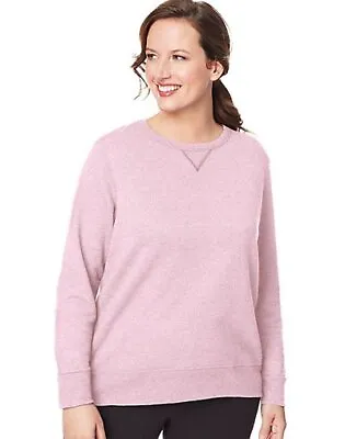 $13.50 • Buy Just My Size V-Notch Crewneck Women's Sweatshirt Fleece ComfortSoft EcoSmart