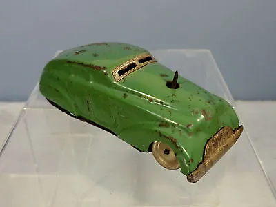  Chad Valley Clockwork Model Of A Tinplate  Car .with Steering (green) • £45