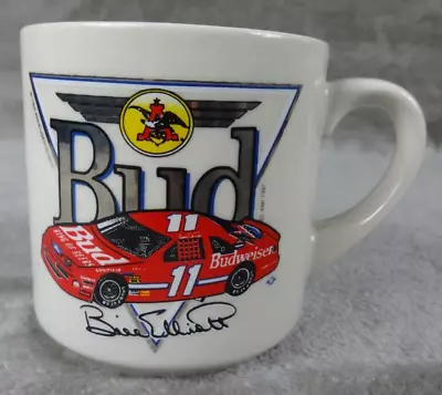Vintage 1992 Budweiser Bud NASCAR Racing Bill Elliott #11 Coffee Cup Mug • $17.95