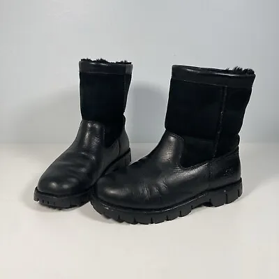 Men’s Ugg Australian Beacon After Dark Boots Size USA 8 Black No. 5485 Lined • $72.75