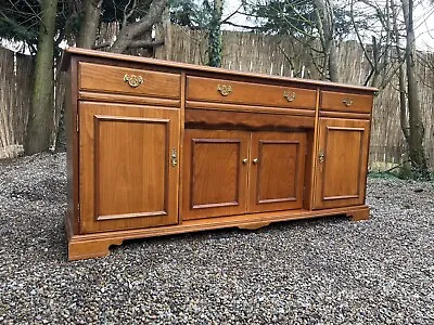 Traditional Modern Younger Furniture 4 Door Yew Sideboard Cupboard Cabinet • £180