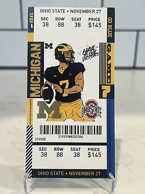 2021 Michigan-Ohio State Ticket Stub OSU Wolverines 11/27/21 Harbaugh THE GAME • $35