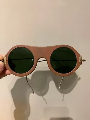 RARE: Vintage WILLSON Welders Safety Goggles Sunglasses (1930s)  • $150