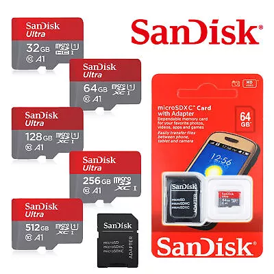 Micro SD Card SanDisk Ultra 32GB 64GB 128GB 256GB 512GB Memory Card Endurance • $15.59