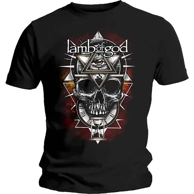 Lamb Of God Skull Official Tee T-Shirt Mens • £17.13