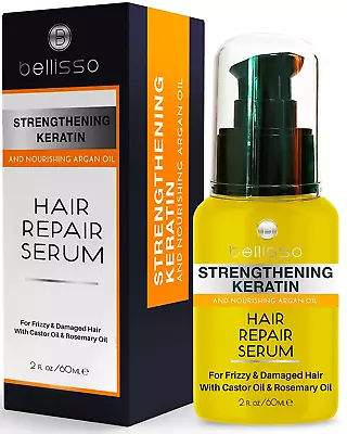 Keratin Hair Serum Oil – With Moroccan Argan Oil - Heat Protectant And Anti Friz • $15.93