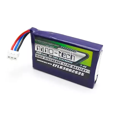 Turnigy Nano-Tech 450mAh 2S LiPo Battery Pack 7.4V 65C 130C EFLB3002S35 • $15.95