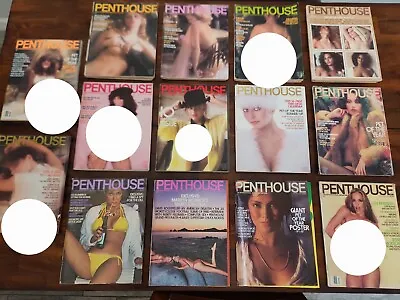 Lot Of 14 - 1979 1980 1981 Pent. Vintage Adult Magazines • $47.95