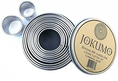 £14.35 • Buy JOKUMO 12 Piece Plain Round Cookie/Pastry Cutter Set  Assorted Size Names 