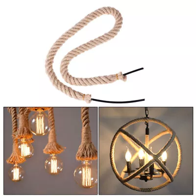 1m Retro Lamp Cable Diy Plug Hanging Light Cord Kit Pendant Light Rope • £12.28