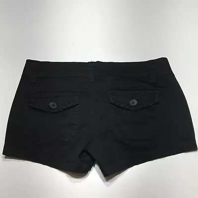 Free Style Revolution Shorts Womens Size 8 Black Button Tab Closure Stretch • $11.99