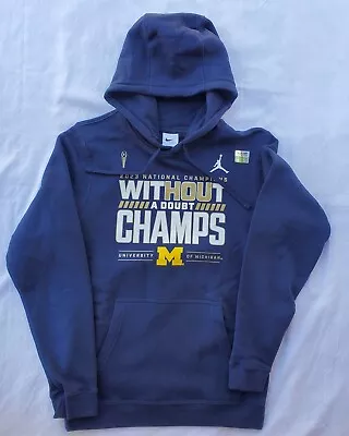 Nike Jordan Michigan Wolverines 2023 National Champions 'Without A Doubt' Hoodie • $49.99