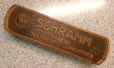 Vintage Schramm Funeral Home Advertising Made Germany Shoe Brush Lancaster Ohio • $9