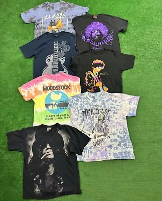 Lot Of 7 Rock N Roll Band Concert Tour T-Shirt Tees Men's Size Small Rock Music • $20.50