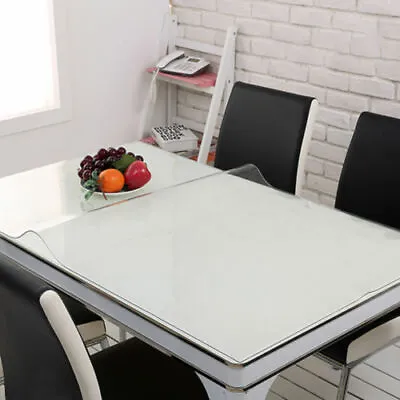 £18.01 • Buy 160x90cm Transparent Tablecloth Waterproof PVC Clear Table Protector Cove