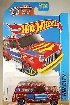 2015 Hot Wheels #27 HW City-HW Art Cars '67 AUSTIN MINI VAN Red Variant W/Pr5 Sp • $8