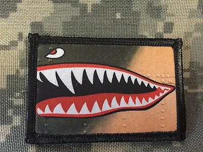 WWII P40 Warhawk Nose Art Morale Patch Tactical Military Army Flag USA Hook • $8.99