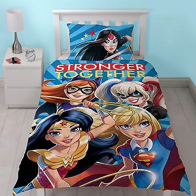 £17.95 • Buy Dc Super Hero Girls Single Duvet Cover Set Polycotton Official New Free P+p 