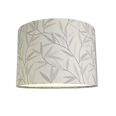 Lampshade Handmade Laura Ashley Willow Leaf Steel Grey Fabric FREE DELIVERY • £29