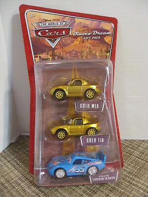 Disney Cars - Diecast Vehicles - Dinoco Dream - Gift Pack - Gold Mia/ Tia/ Bling • $17.87