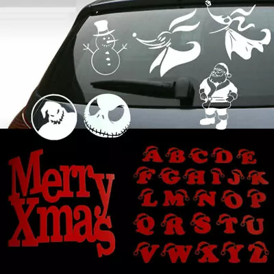 1pcs CHRISTMAS SNOWMAN SANTA NIGHTMARE Car Window Vinyl Wall Sticker Xmas Decor • $2.17