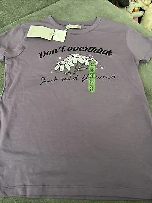 $39.41 • Buy Pull And Bear Purple Slogan T Shirt Size Xs (34)