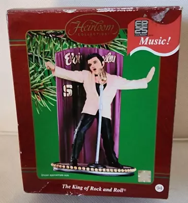 Elvis Ornament - Musical - King Of Rock & Roll 25th Anniversary By Carlton 2002 • $20