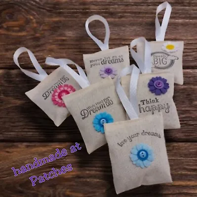 Lavender Sachets Set Of 3  Handmade Hanger Wardrobe Gift Mother's Day • £7.25