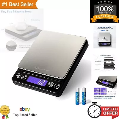 KitchenTour Digital Kitchen Scale - 3000g/0.1g High Accuracy Precision Multif... • $25.99