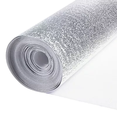 Vapour Barrier Thermal Insulation Aluminium Foil Membrane Heat Reflective Rolls • £6.95