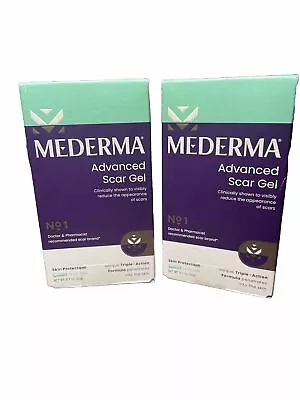 2 NEW Boxes Of Mederma Advanced Scar Gel - 0.7oz Ea.  FREE SHIPPING • $25.95